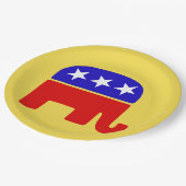 カスタマイズ西エレファントパーティープレート ペーパープレート (アングル)