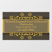 カスタマイズ要免許ネイリスト/マニクリ ウィンドウサイン (シート)