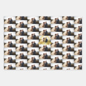 カスタマイズ記念結婚金ゴールド写真 ラッピングペーパーシート (正面3)