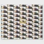 カスタマイズ記念結婚金ゴールド写真 ラッピングペーパー (フラット)