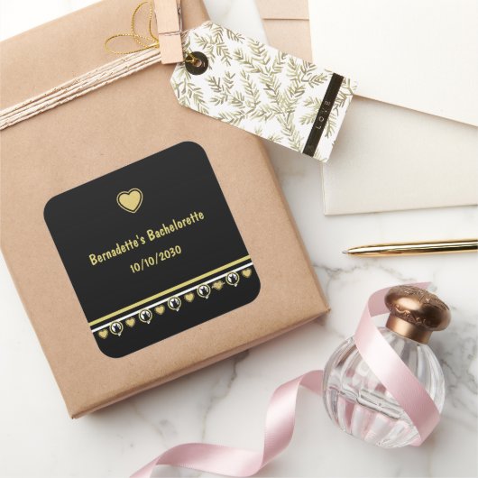 カスタマイズ詩人Adiela AkooのLove Catステッカー スクエアシール (ギフト)