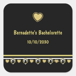 カスタマイズ詩人Adiela AkooのLove Catステッカー スクエアシール