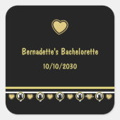 カスタマイズ詩人Adiela AkooのLove Catステッカー スクエアシール (正面)