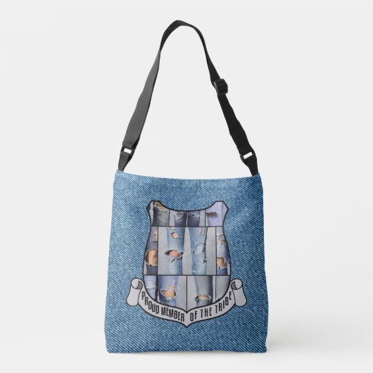 カスタマイズ誇りを持った可能な部族のおもしろい一員 クロスボディバッグ (裏面)