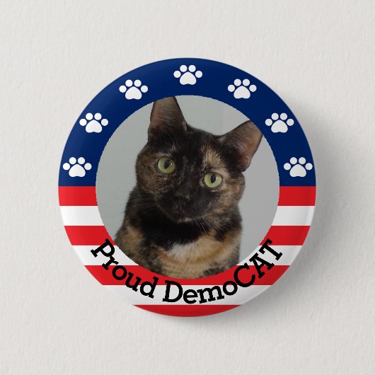 カスタマイズ誇りを持った可能なDemoCAT 缶バッジ (正面)