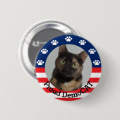 カスタマイズ誇りを持った可能なDemoCAT 缶バッジ (正面&裏面)