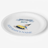 カスタマイズ誕生日ボーイベビー ペーパープレート (アングル)