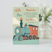 カスタマイズ誕生日列車ボーイトレインチケット誕生日 サンキューカード (スタンド正面)