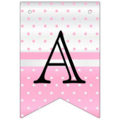 カスタマイズ誕生日 – ピンク&ホワイトバンティングフラグ バンティングフラッグ (第2の旗)