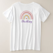 カスタマイズ誕生日 プラスサイズTシャツ (デザイン裏面)