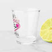 カスタマイズ誕生日 – ベガススタイル – ピンク ショットグラス (右)