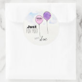 カスタマイズ誕生日 ラウンドシール (バッグ)