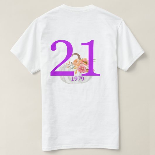 カスタマイズ誕生日 Tシャツ (デザイン裏面)