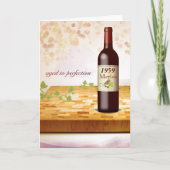 カスタマイズ誕生1年のワインをテーマにした誕生日カード カード (正面)