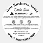 カスタマイズ警告Candle's Labels Small Business ラウンドシール (正面)