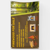 カスタマイズ販売用の薪キャンピング暖炉 横断幕 (縦)