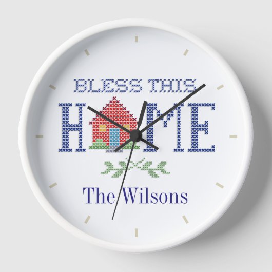 カスタマイズ賛美この家計 壁時計 (正面)
