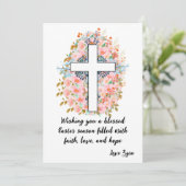 カスタマイズ賛美可能なメッセージ付きイースターカード 案内状 (スタンド正面)