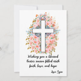 カスタマイズ賛美可能なメッセージ付きイースターカード 案内状