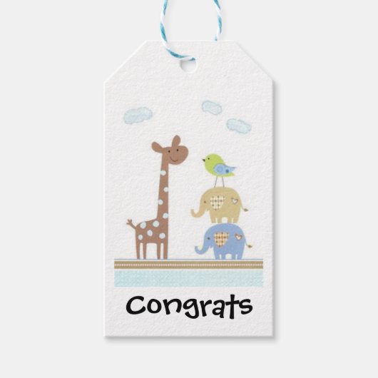 カスタマイズ贈ラベル-おめでとう ギフトタグ (正面)