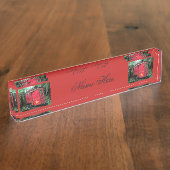 カスタマイズ赤いジプシーの小さいキャラバン デスクネームプレート (側面)