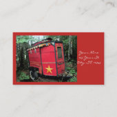 カスタマイズ赤いジプシーの小さいキャラバン 名刺 (正面)