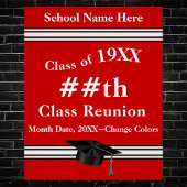 カスタマイズ赤と白可能なクラス懇親会ポスター ポスター