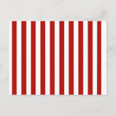カスタマイズ赤と白可能なストライプはがき ポストカード (正面)