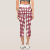 カスタマイズ赤と白可能な市松模様に カプリレギンス (裏面)