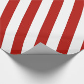 カスタマイズ赤と白可能な斜ストライプ線 ラッピングペーパー (角)