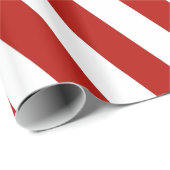 カスタマイズ赤と白可能な斜ストライプ線 ラッピングペーパー (ロールコーナー)