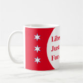 カスタマイズ赤白青リバティコーヒーマグ コーヒーマグカップ (左)