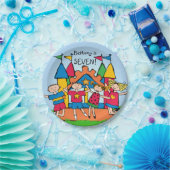 カスタマイズ跳ね上がりの家の子供の誕生日の紙皿 ペーパープレート (パーティー)