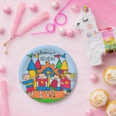 カスタマイズ跳ね上がりの家の子供の誕生日の紙皿 ペーパープレート (パーティー)