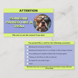 カスタマイズ車の様に停おもしろい停 コーリングカード