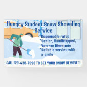 カスタマイズ車道のスノーショベル 横断幕 (横)