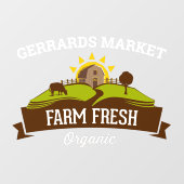 カスタマイズ農場新オーガニック小事業 ウィンドウサイン (シート)