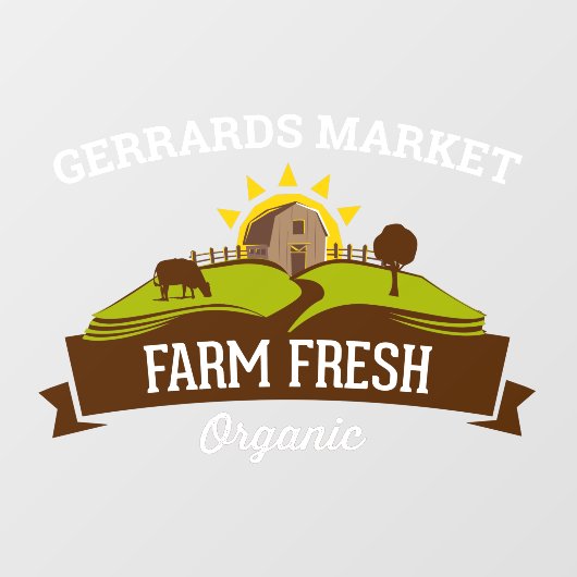 カスタマイズ農場新オーガニック小事業 ウィンドウサイン (シート)