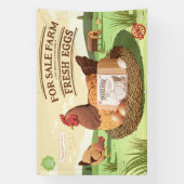 カスタマイズ農場生卵のオーガニックアイコン 横断幕 (縦)