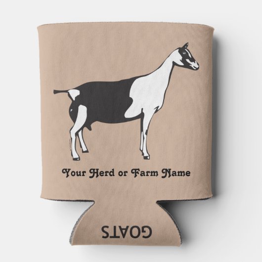 カスタマイズ週末の予測ミルキングアルパインヤギ 缶クーラー (裏面)