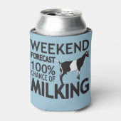 カスタマイズ週末の予測ミルキングラマンチャヤギ 缶クーラー (缶正面)