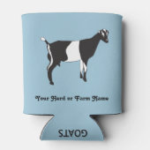 カスタマイズ週末の予測ミルキングラマンチャヤギ 缶クーラー (裏面)