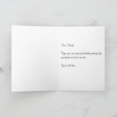 カスタマイズ遅いハッピーバースデーカード カード (内部)