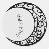 カスタマイズ部族の月記号 ラウンドシール (正面)