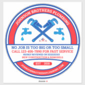 カスタマイズ配管工事請負業者の窓 シール (シート)