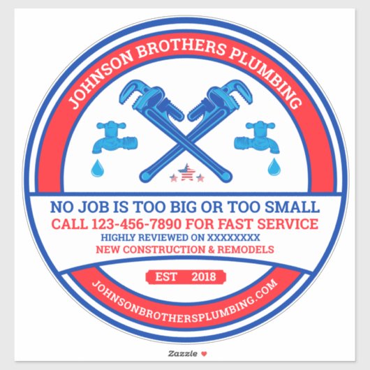 カスタマイズ配管工事請負業者の窓 シール (シート)