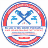 カスタマイズ配管工事請負業者の窓 シール (正面)