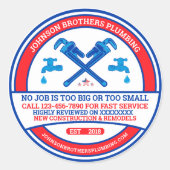 カスタマイズ配管工事請負業者の窓 ラウンドシール (正面)