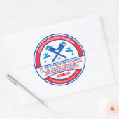 カスタマイズ配管工事請負業者の窓 ラウンドシール (封筒)