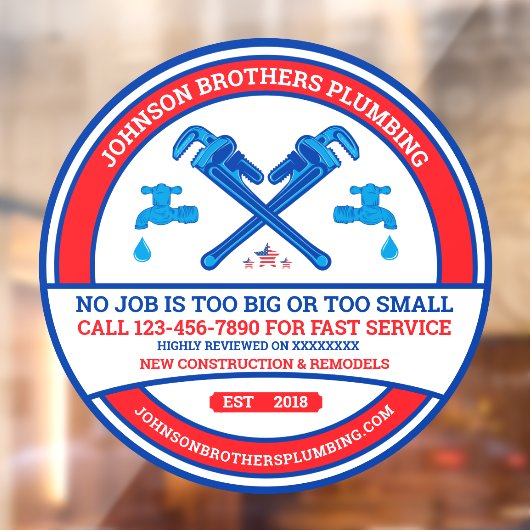 カスタマイズ配管工事請負業者業務前大口 ウィンドウサイン (シート2)